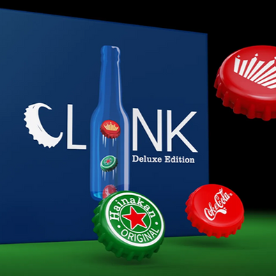 The Clink (Cap in Bottle) Set by Iarvel Magic and Wonder House (Heineken, Coke, and Budweiser)